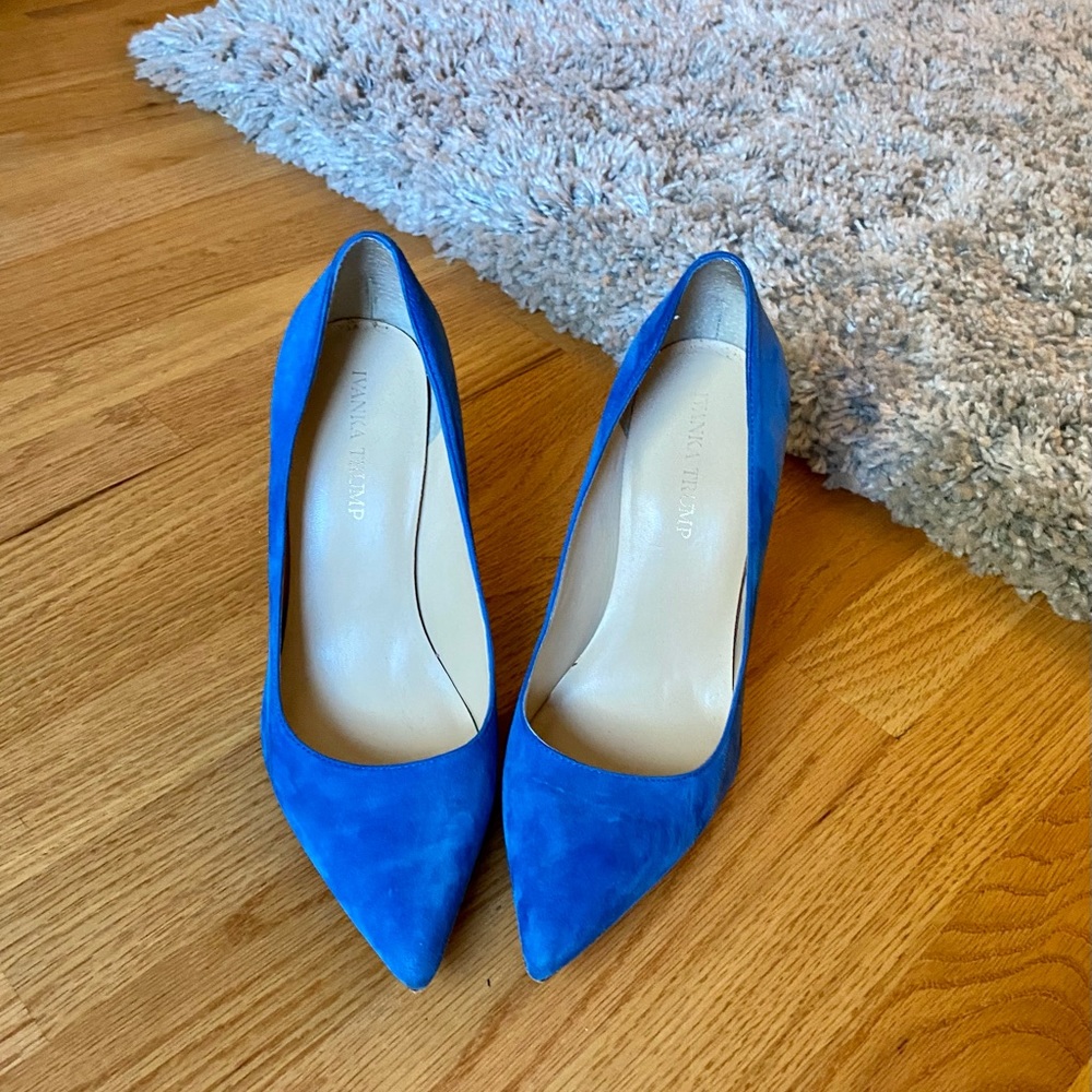 Cobalt blue suede shoes